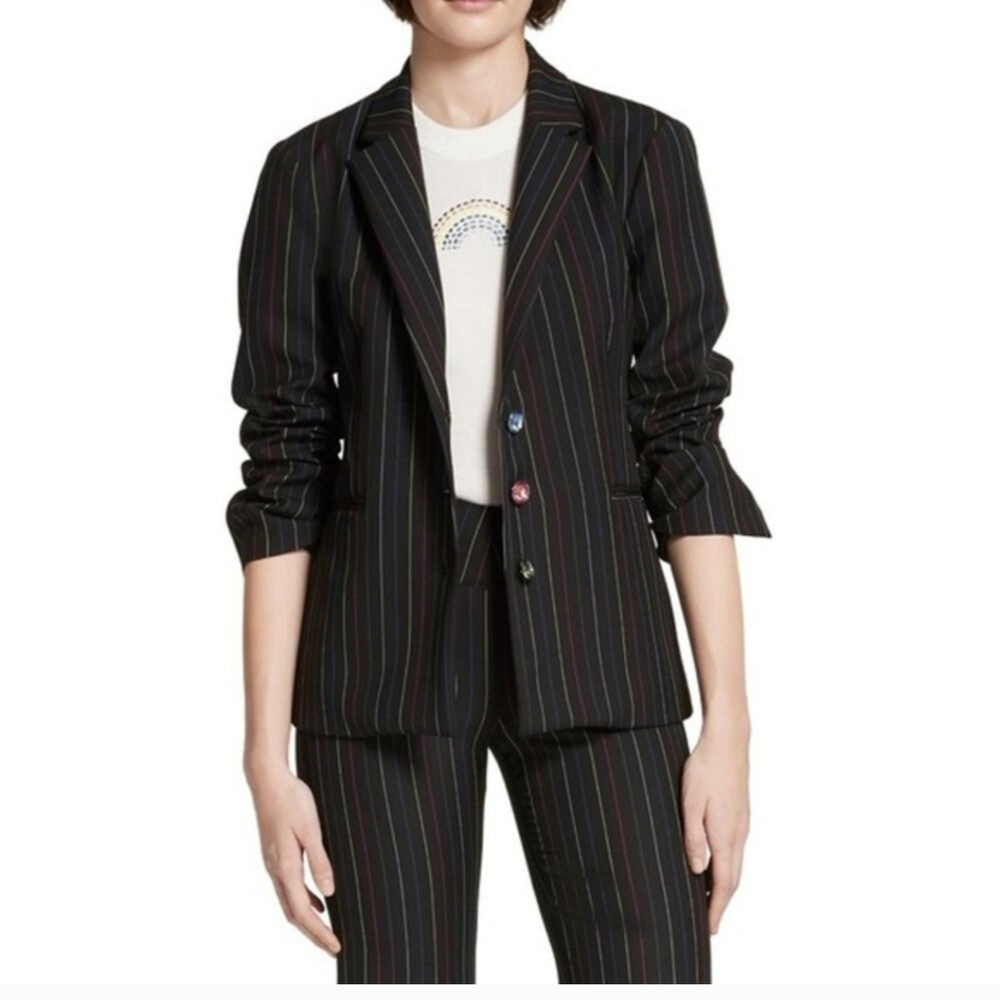 Staud Rainbow Stripe Tunnel Blazer